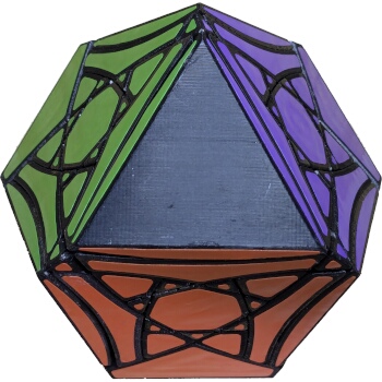 A doctrinaire puzzle with three axes with 2-fold rotation and heptagonal pieces