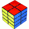 A bandaged 4x4x4 that tries to simulate a 2x2x4.