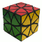 A variant of the Helicopter Cube that uses curved cuts to reveal the otherwise hidden centre pieces.