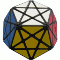 A face turning dodecahedron. The cuts are deeper than in the Pyraminx Crystal.