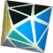 A bandaged Dogic extended into the shape of an octahedron.