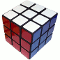 Viewed from one corner it is an ordinary 3x3x3 but from the opposite it is revealed that it is a 3D printed halved void cube.