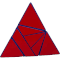 A Square-1 with ten sectors on top and bottom, in shape of a tetrahedron.