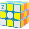 This is an un-magnetized, cool 3x3x3 that glows in the dark! It comes with textured stickers that give it a nice hand feel.
