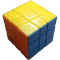 A prism with a kite-like base in shape of a cube.