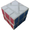 A 2x3x3 transformed into a Bermuda puzzle with curved cuts, with one standard face and one Bermuda-style and "Fisherised" face.