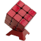 A 3x3x3 made in red or black metal, meant to be stickered.